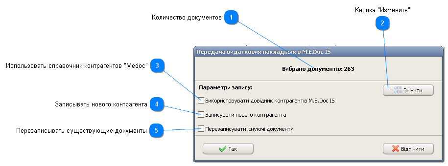 Копирование исходящих расходных накладных из бухгалтерской системы в "Medoc"